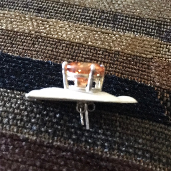 Sterling Silver Citrine Earrings. - Picture 3 of 4